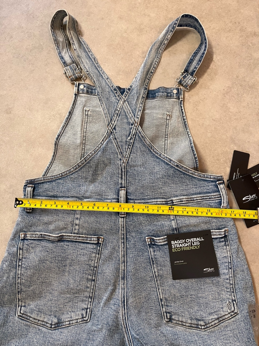 New SILVER overalls. Baggy. Straight Leg. Small or 28. Mid stretch. Tags on. - Picture 10 of 12